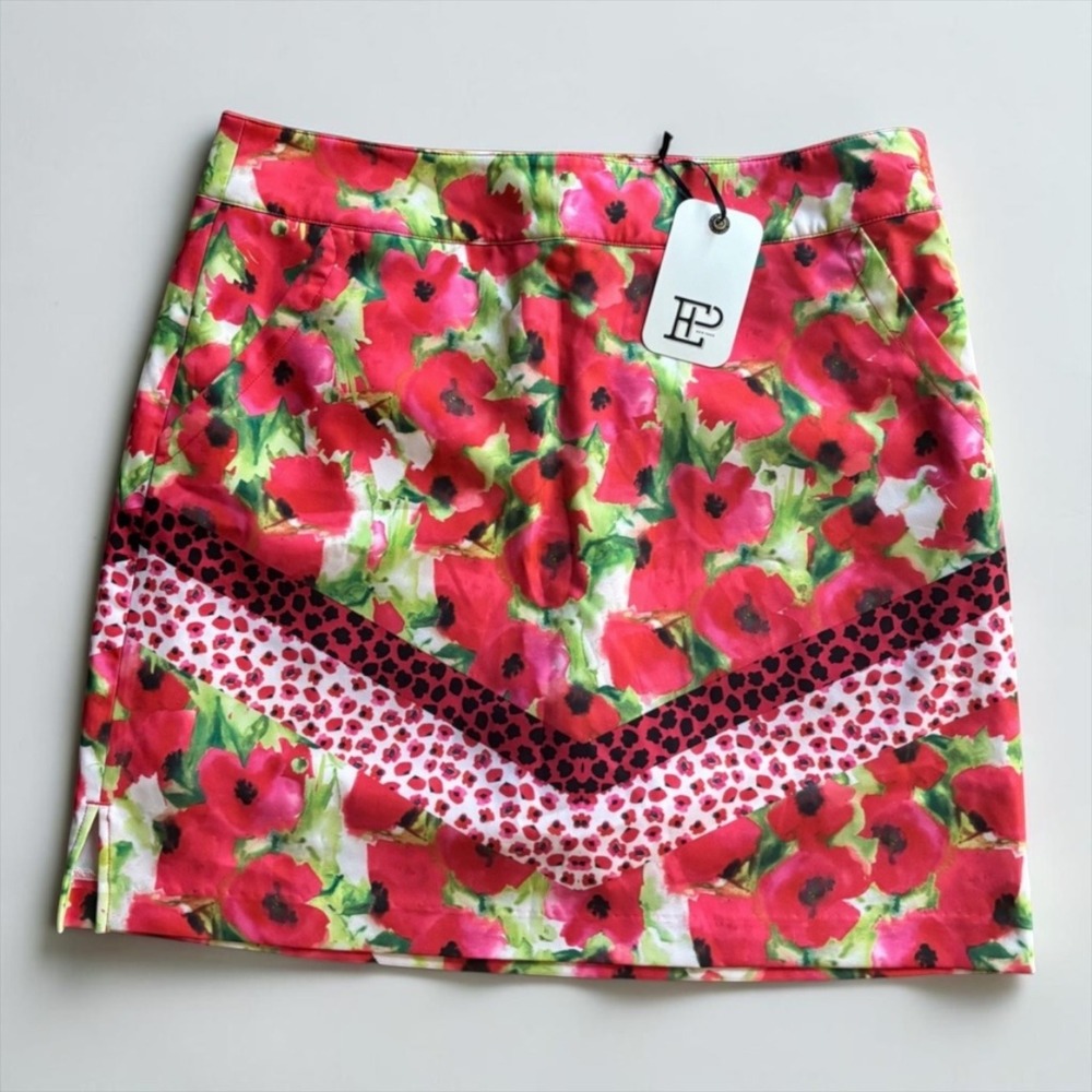 EP Pro Poppy Chevron Print Women's Size 6 Golf Skort Pickleball Tennis Preppy